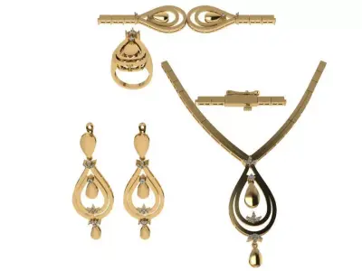 Pear Shape Jewel Full Set 2446 3D print model