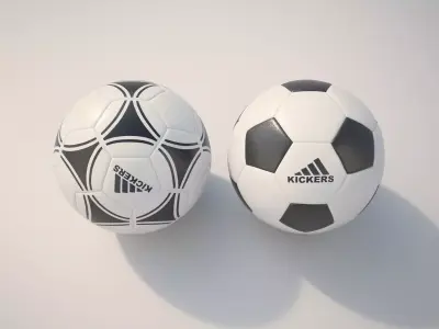Soccerball two soccer balls 3D model