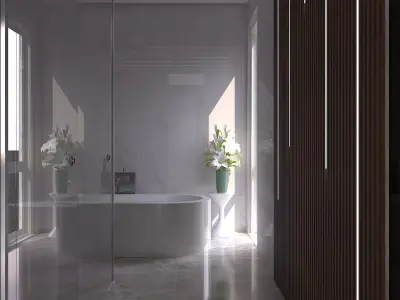 Modern Luxury Bathroom Design 3D model