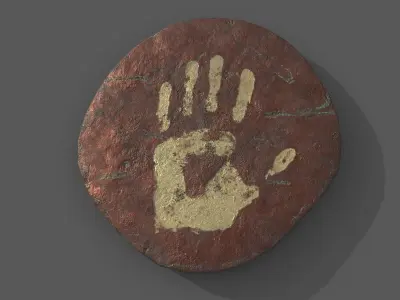 Crude Cultist Copper Coin Low-poly 3D model