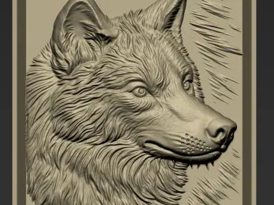 Wolf Head A49 3D print model