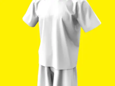 Sport set male  with source file and baked textures  3D model