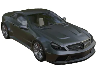 Mercedes SL65 Black Series Low-poly 3D model