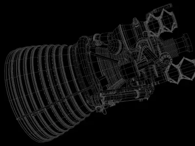 J-2 Rocket Engine 3D model