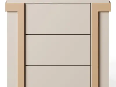 Bedside table AVENUE 3 drawers by Luxence Luxury Living 3D model