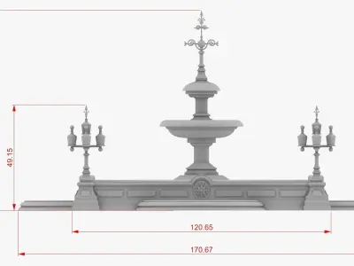City Hall Park Fountain 3D print model