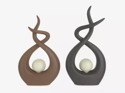 Ceramic Abstract Figurines 3D model