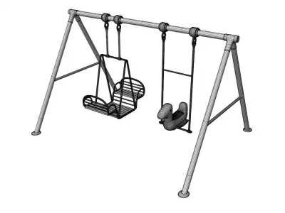 Swing B set for children 3D model
