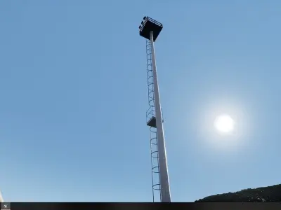 Harbor lamp post 3D model optimized Unreal Engine 4 Low-poly 3D model