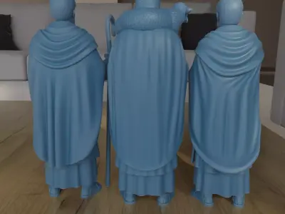 Nativity Shepherds STL 3D Printing Christmas Decor 3D print model