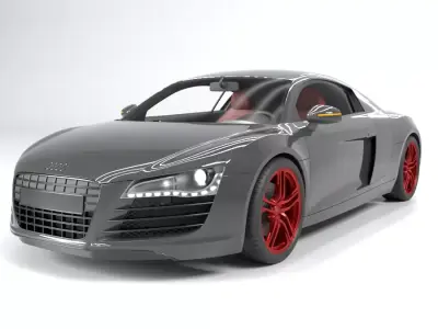 audi r8 high quality polygone 3D model