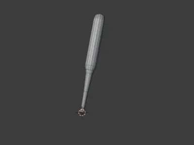 Lowpoly Baseball Bat For Sport Content  3D model