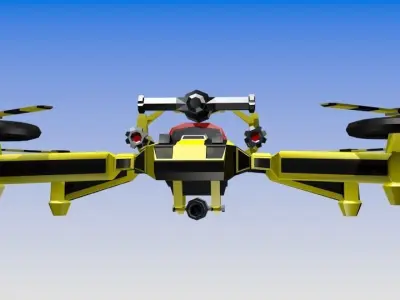 Drone quad copter 3D model