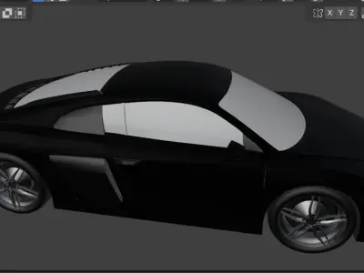HD Audi V8 Car Model 3D 3D model