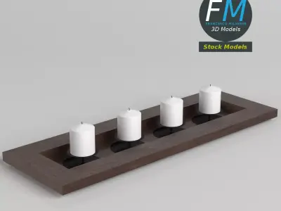 Candles decoration 3D model