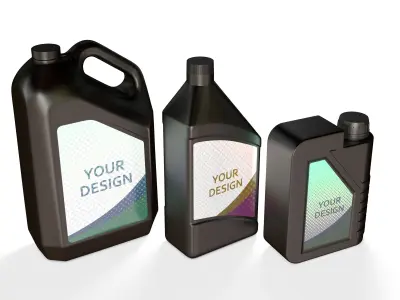 Plastic Jerrycans Set 3D model