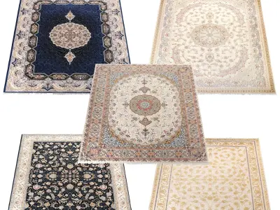 Persian Carpet Collection-vol8-4k texture Low-poly 3D model