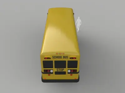School Bus - Bluebird TC2000 Inspired 3D model