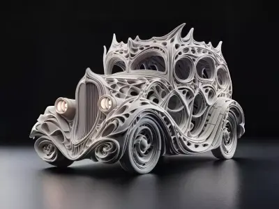 Gaudi Gothic Roofless Car 3D print model