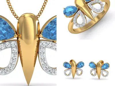Diamond Locket Set 3D print model