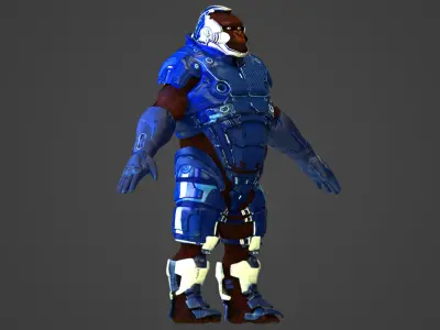 Gorilla  Sci-Fi Futuristic Marine Soldier Ape 3D model