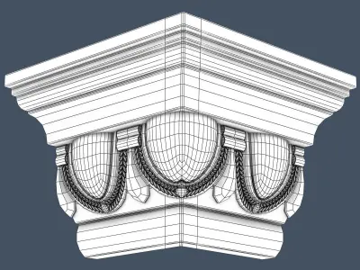 Decorative Crown Molding 3D model 12