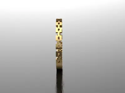 Low weight gold ring 3D print model