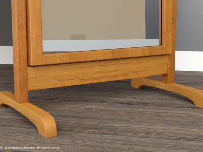 Rotating Mirror - 4k Textures - 3 different materials 3D model