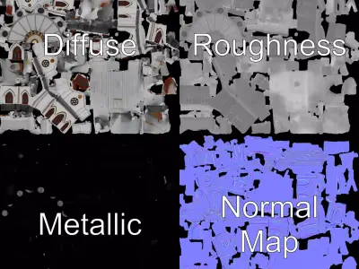 Classic Cathedral Architecture model pack Low-poly 3D model