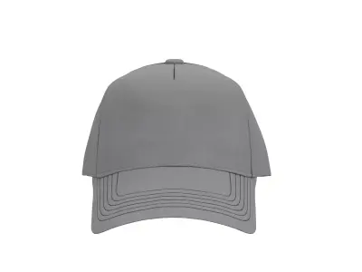 Dark Grey Cotton Fabric Cap 3D model