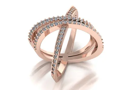 Jewelry Ring Gold 3D print model 35