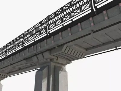 Sci fi Bridge 3D model