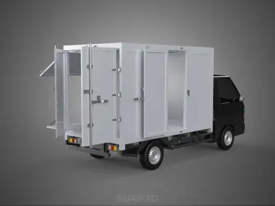 MITSUBISHI COLT L300 PICKUP BOX TRUCK CARGO FREIGHT CUBE VAN CAR 3D model