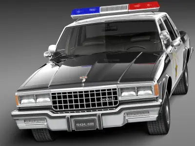 Chevrolet Caprice Sheriff 1978 Police Car 3D model