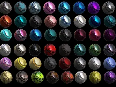 100 Professional High Quality Metal Smart Materials BUNDLE Texture