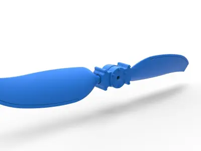 2 Blade Propeller of Drag racing Airboat Scale 1 to 25 3D print model