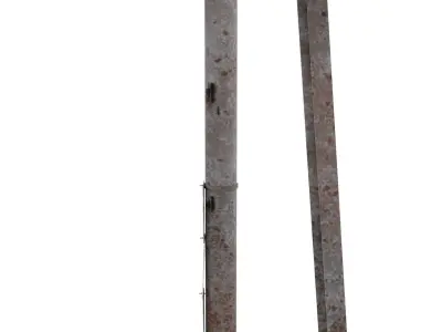 Train Traffic Light Weathered 11 3D model