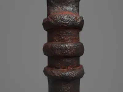 Iron Key - PBR Low-poly 3D model