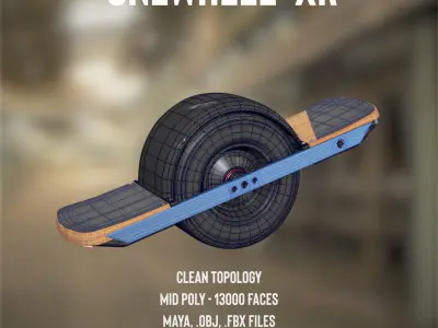 Onewheel XR Low-poly 3D model