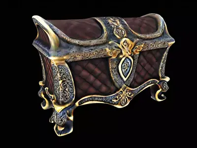 vintage chest luxurious 3D model
