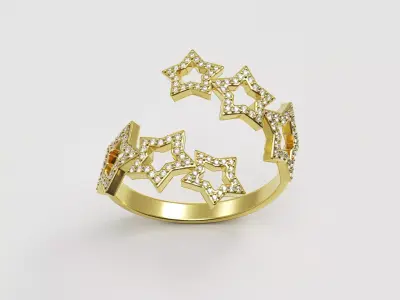 Star Ring 3D print model buy