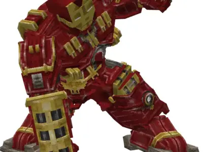 Iron Man Hulk Buster Avengers Low-poly 3D model