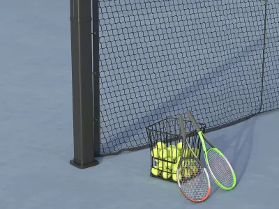 Tennis net 3D model
