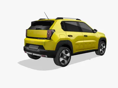 Fiat Grande Panda 2025 Low-poly 3D model