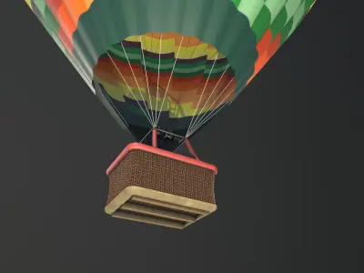Air Balloon  Low-poly 3D model