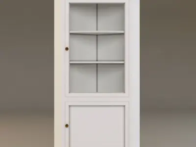 Laura Ashley corner bookcase 3D model