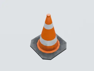 Traffic Cone Free low-poly 3D model