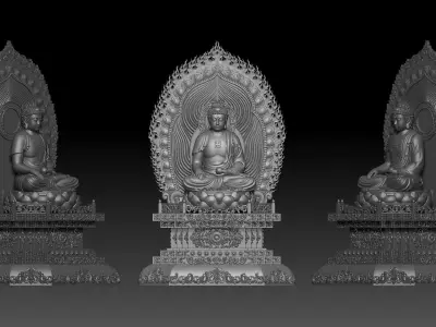 Amitabha Buddha  3D print model