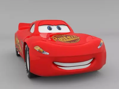 Lightning McQueen Low-poly 3D model