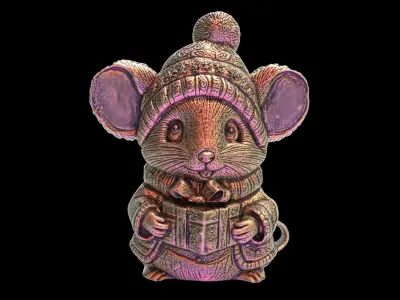 mouse christmas decor 3D print model